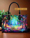 Fantasy Forest Magical Forest Leather Handbag
