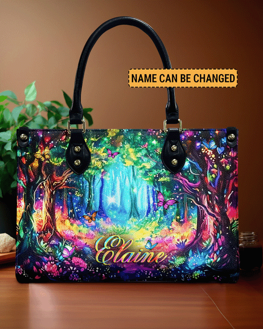 Fantasy Forest Magical Forest Leather Handbag