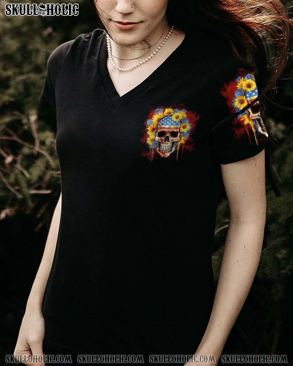 I'M A B DON'T TRY ME SUNFLOWER SKULL FLAG ALL OVER PRINT - TLNT1505232