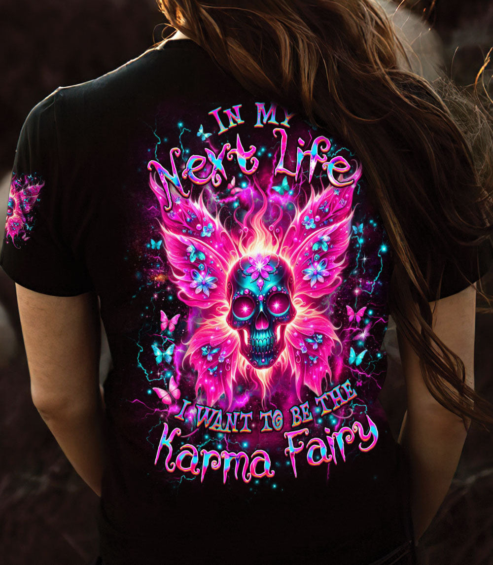 KARMA FAIRY SKULL WINGS ALL OVER PRINT - YHDU1003251