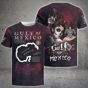 Skull Girl Gluf Of Mexico All Over Printed