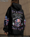 I'M A B DON'T TRY ME FLOWER SKULL ALL OVER PRINT - TLNT1205234