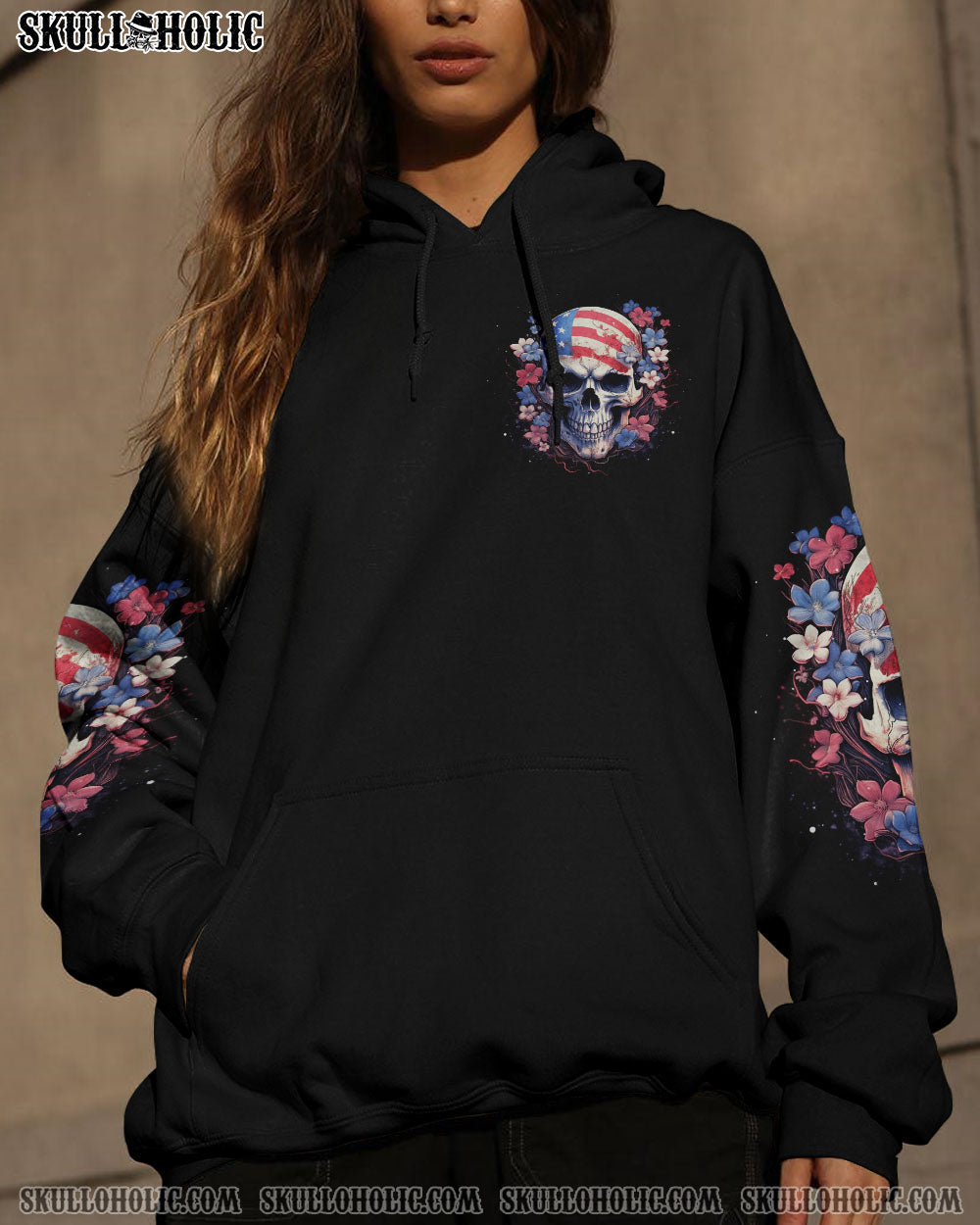 I'M A B DON'T TRY ME FLOWER SKULL ALL OVER PRINT - TLNT1205234