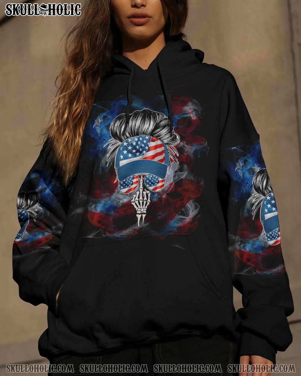 I'M THE WRONG B TO MESS WITH MESSY BUN ALL OVER PRINT - TLTW0804232