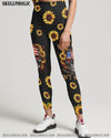 I AM WHO I AM SKULL SUNFLOWER FLAG ALL OVER PRINT - TLNZ1605231