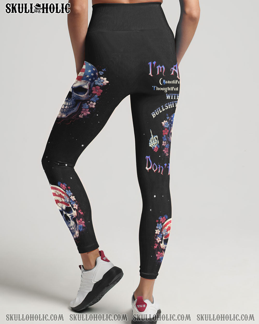 I'M A B DON'T TRY ME FLOWER SKULL ALL OVER PRINT - TLNT1205234