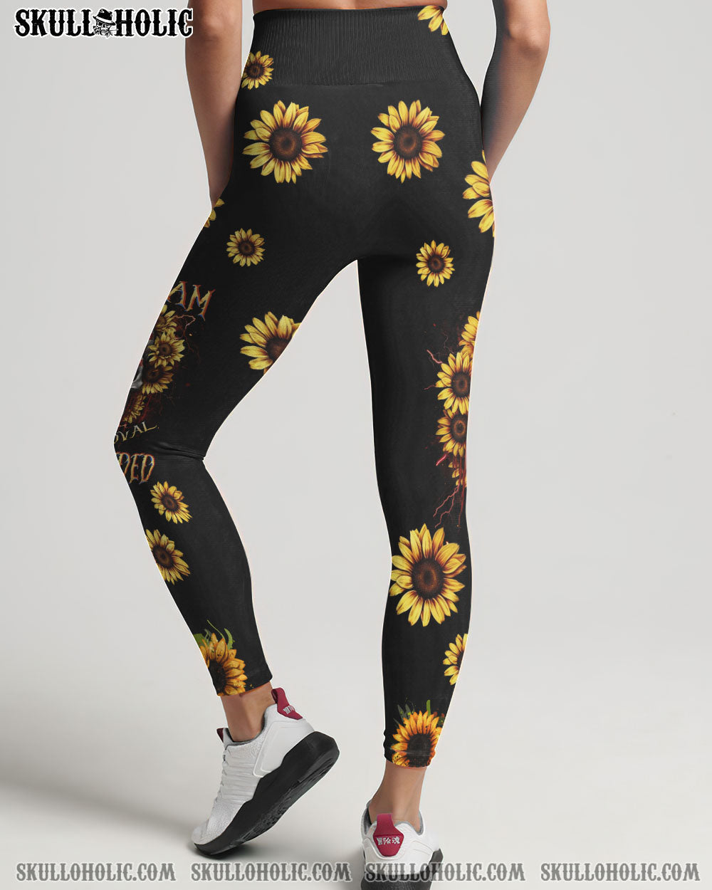 I AM WHO I AM SKULL SUNFLOWER FLAG ALL OVER PRINT - TLNZ1605231