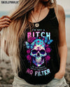 I'M NOT A B I'M JUST HONEST SKULL ROSE AMERICA ALL OVER PRINT - TLNT1505231