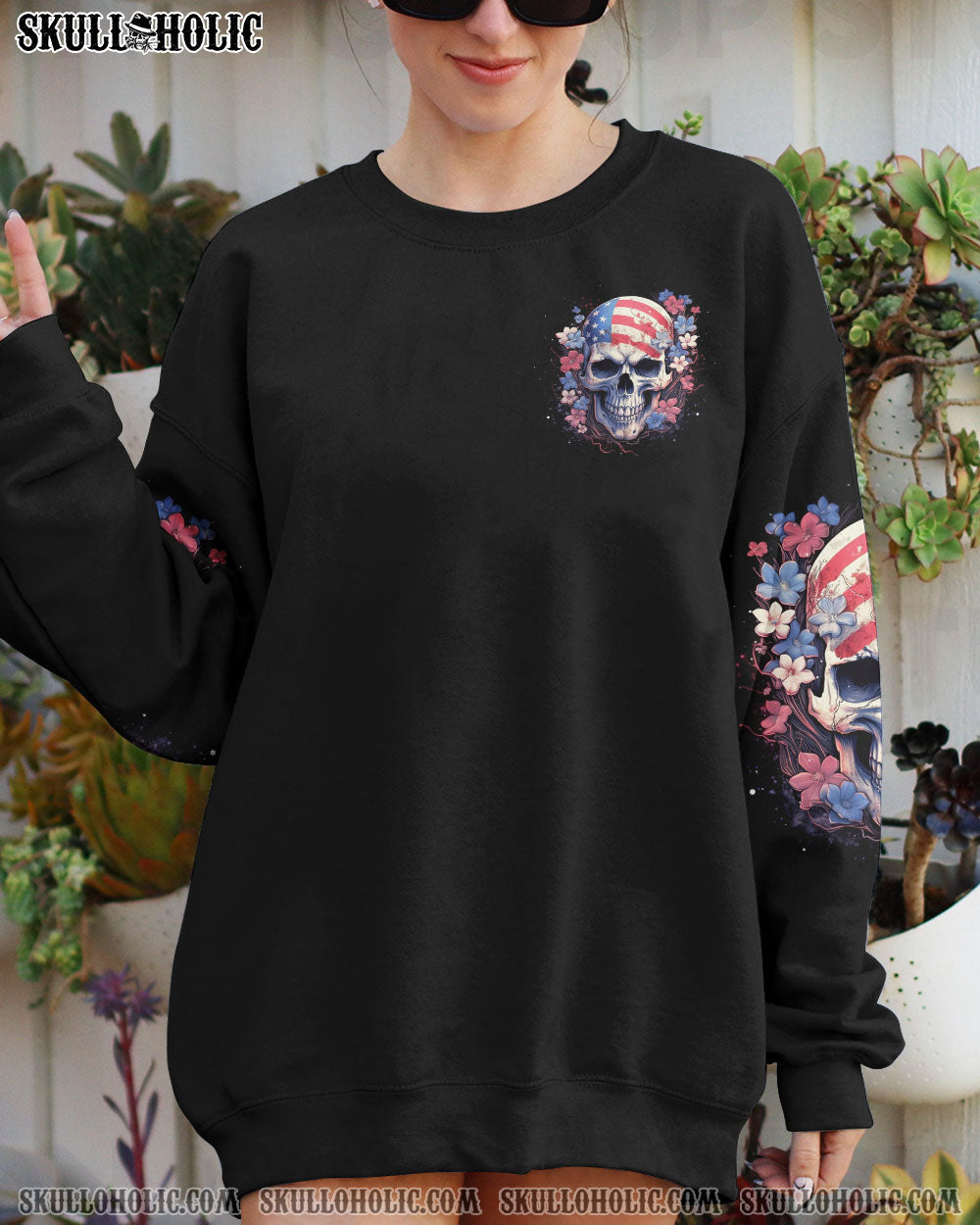 I'M A B DON'T TRY ME FLOWER SKULL ALL OVER PRINT - TLNT1205234