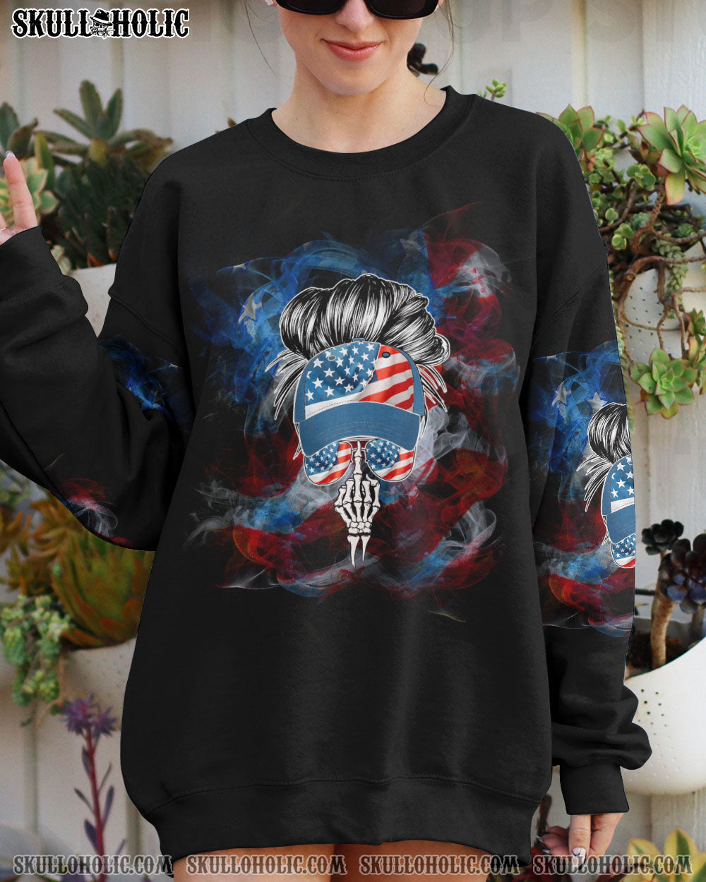 I'M THE WRONG B TO MESS WITH MESSY BUN ALL OVER PRINT - TLTW0804232