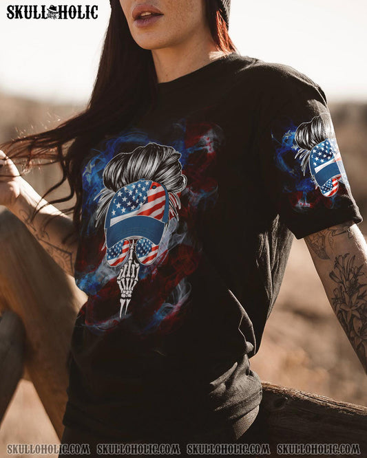 I'M THE WRONG B TO MESS WITH MESSY BUN ALL OVER PRINT - TLTW0804232