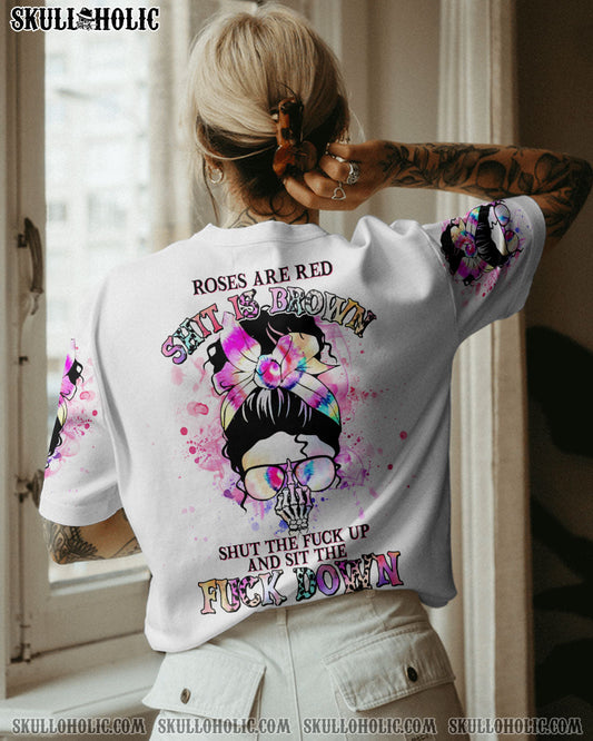 ROSES ARE RED S IS BROWN ALL OVER PRINT - YHHG0905231