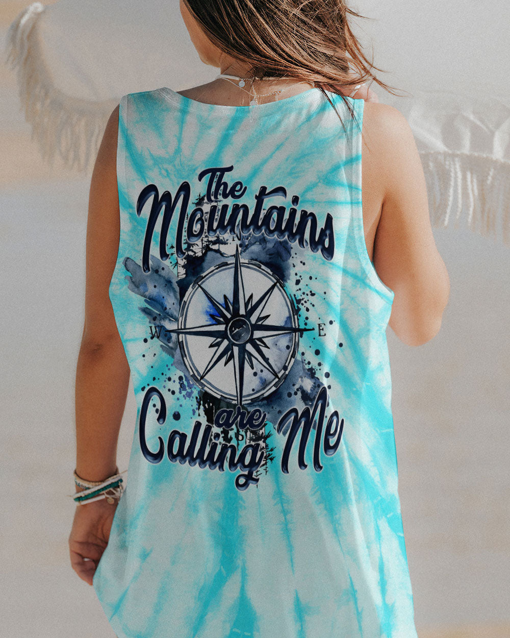 THE MOUNTAINS ARE CALLING ME COMPASS TIE DYE ALL OVER PRINT - TYTM0405231
