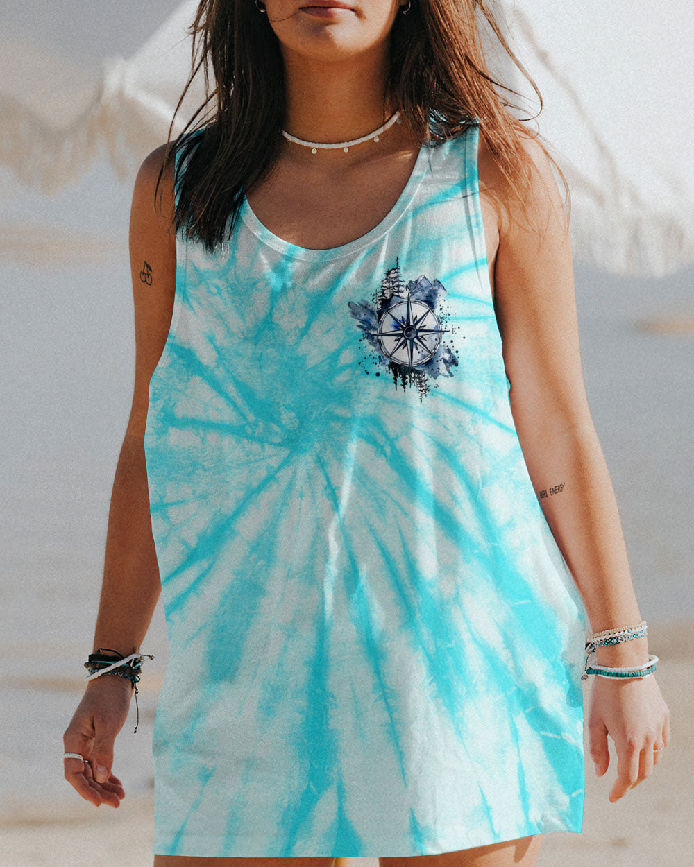 THE MOUNTAINS ARE CALLING ME COMPASS TIE DYE ALL OVER PRINT - TYTM0405231