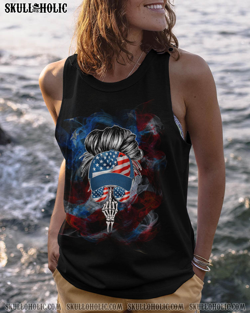 I'M THE WRONG B TO MESS WITH MESSY BUN ALL OVER PRINT - TLTW0804232