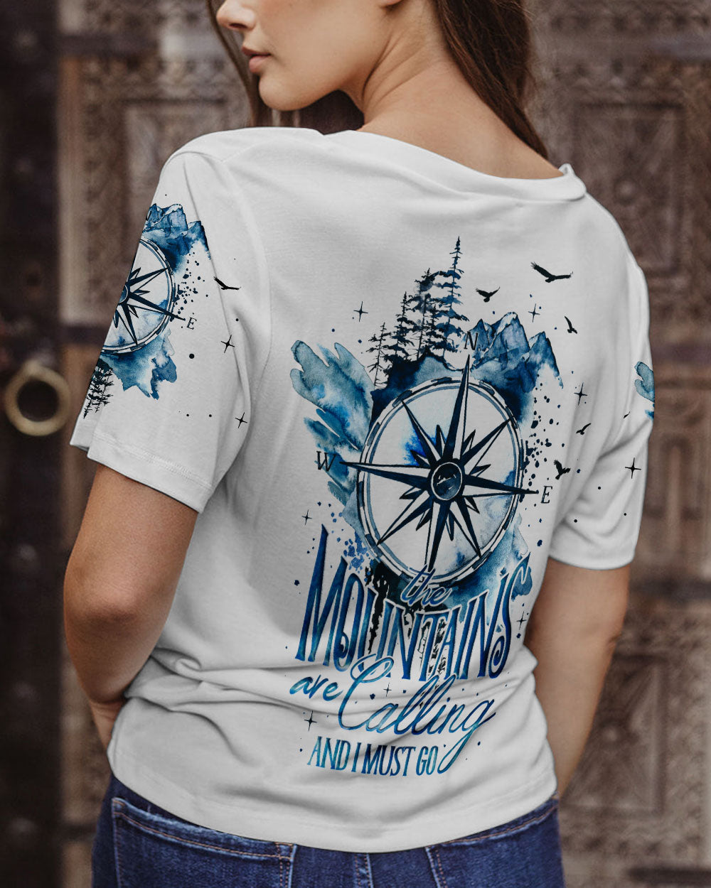 THE MOUNTAINS ARE CALLING ALL OVER PRINT - TY08052322