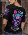 I'M NOT A B I'M JUST HONEST SKULL ROSE AMERICA ALL OVER PRINT - TLNT1505231