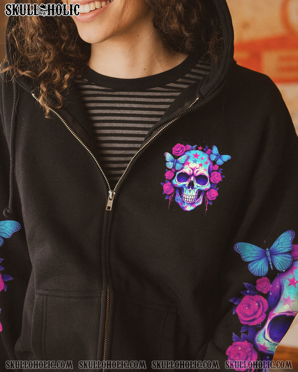 I'M NOT A B I'M JUST HONEST SKULL ROSE AMERICA ALL OVER PRINT - TLNT1505231