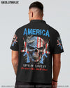 AMERICA LIVE IT LOVE IT OR GET THE HELL OUT SKULL ALL OVER PRINT - YHHN0903232