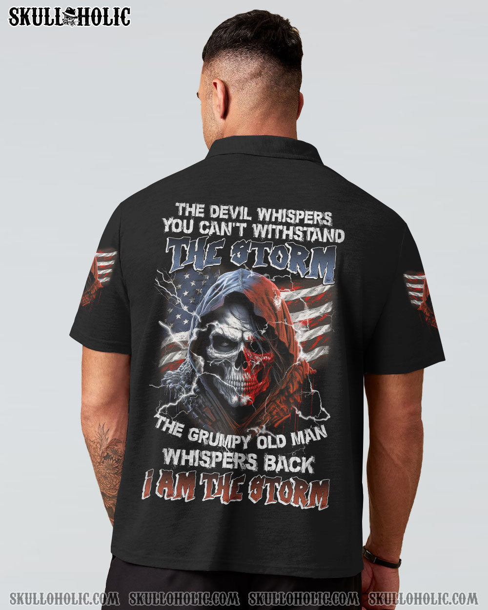 I AM THE STORM GRUMPY OLD MAN REAPER AMERICA FLAG ALL OVER PRINT - TLNZ0903232
