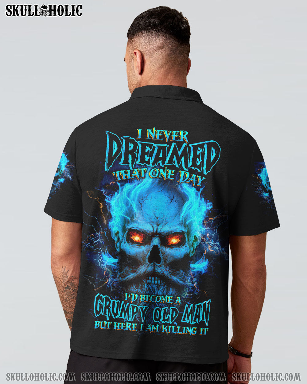 I NEVER DREAMED THAT ONE DAY GRUMPY OLD MAN SKULL ALL OVER PRINT - TLTW0704234