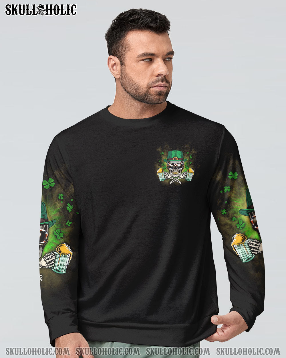 ST. PATRICK'S DAY BEER SKULL ALL OVER PRINT - YHLN1001232