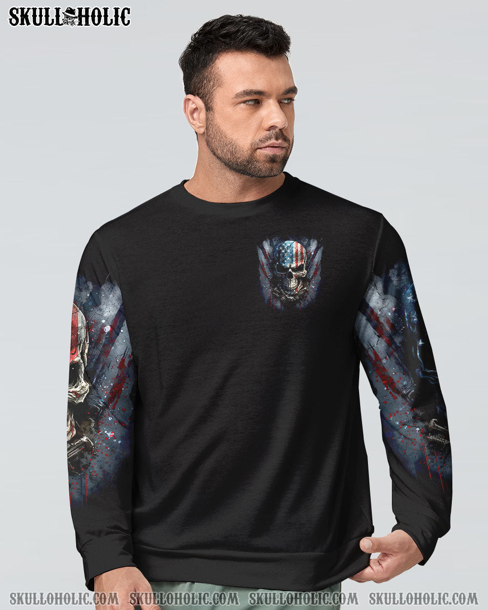 LIVE FREE OR DIE SKULL FLAG ALL OVER PRINT - TLTR1205231