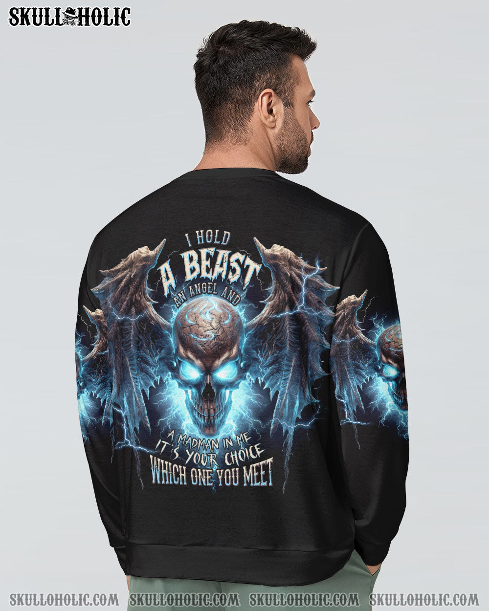 I HOLD A BEAST AN ANGEL SKULL WINGS ALL OVER PRINT - TLNT1605233