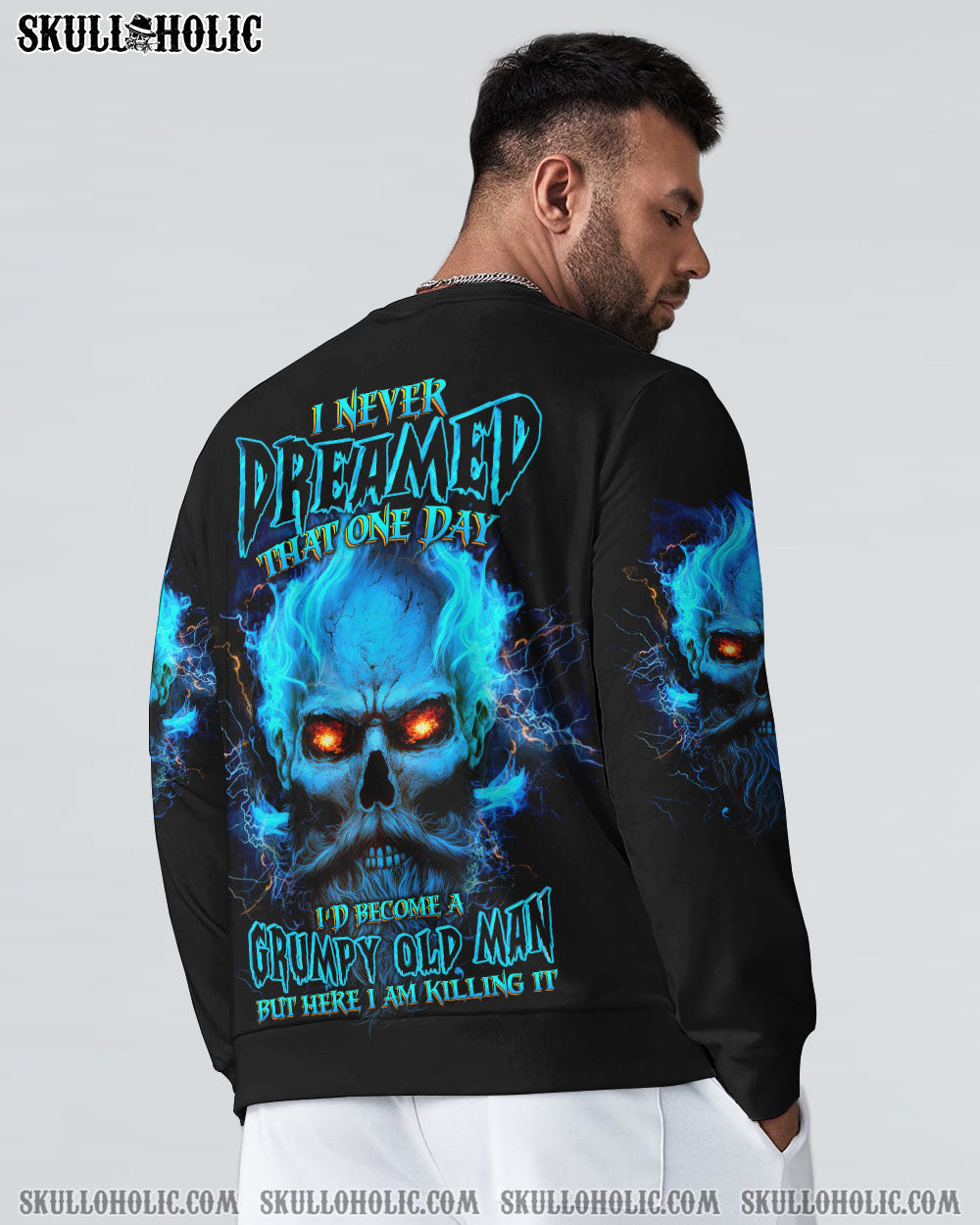 I NEVER DREAMED THAT ONE DAY GRUMPY OLD MAN SKULL ALL OVER PRINT - TLTW0704234