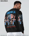 AMERICA LIVE IT LOVE IT OR GET THE HELL OUT SKULL ALL OVER PRINT - YHHN0903232