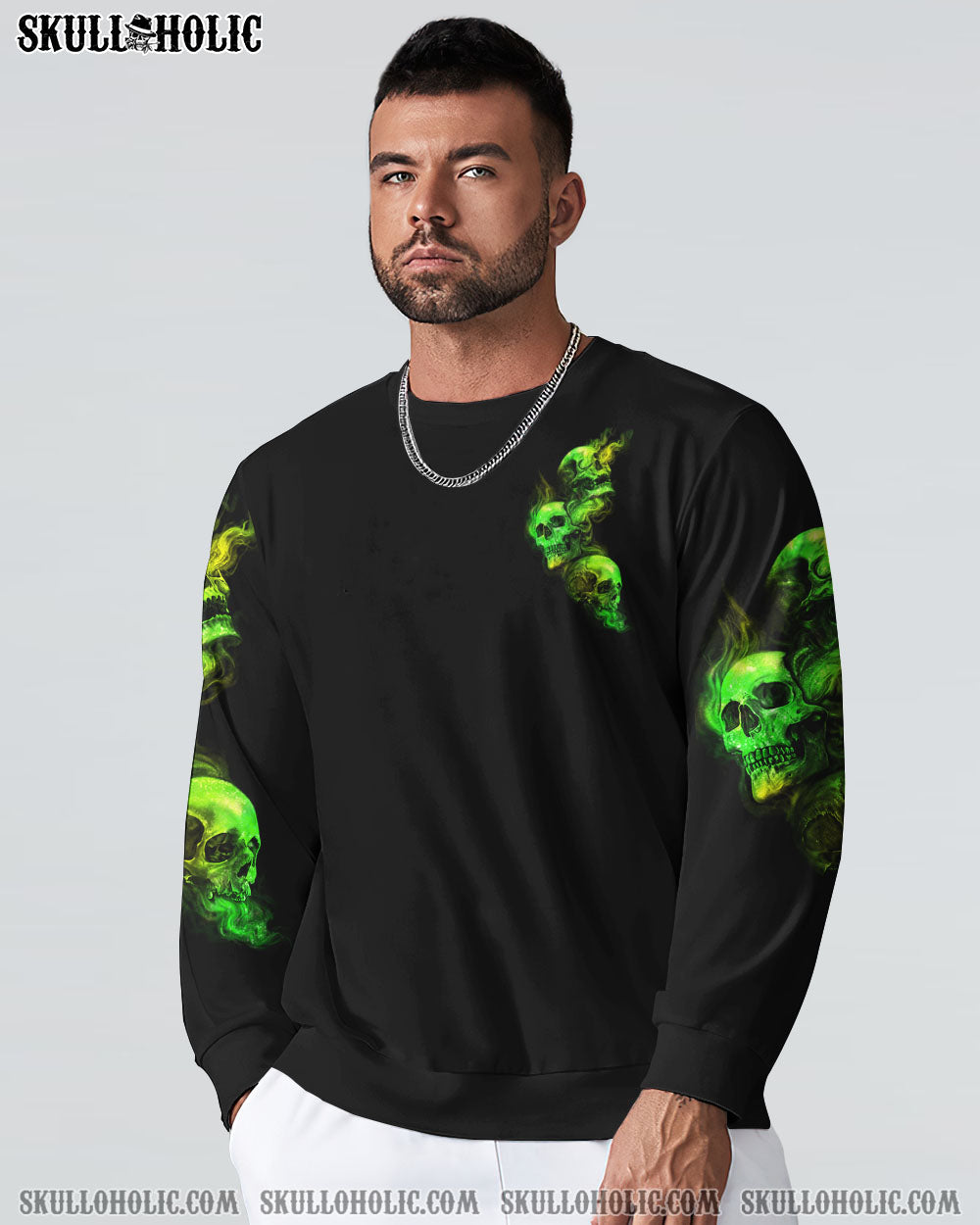 STUCK BETWEEN IDK IDC AND IDGAF SKULL ALL OVER PRINT - YHHN2303231