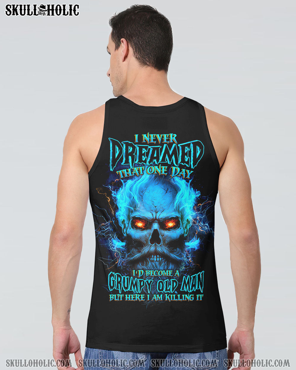 I NEVER DREAMED THAT ONE DAY GRUMPY OLD MAN SKULL ALL OVER PRINT - TLTW0704234