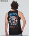 AMERICA LIVE IT LOVE IT OR GET THE HELL OUT SKULL ALL OVER PRINT - YHHN0903232