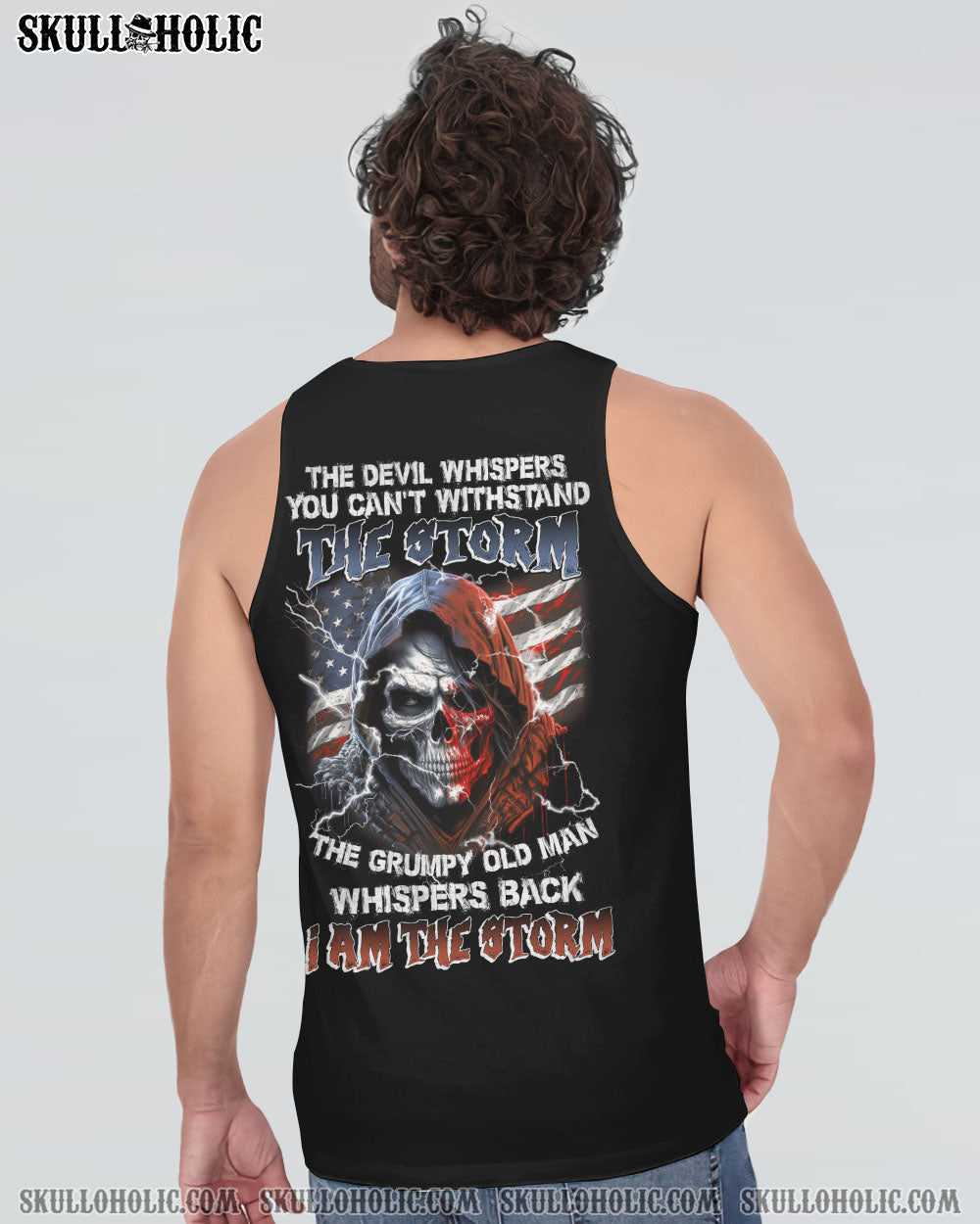 I AM THE STORM GRUMPY OLD MAN REAPER AMERICA FLAG ALL OVER PRINT - TLNZ0903232