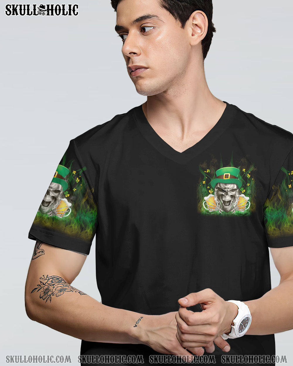 ST. PATRICK'S DAY BEER SKULL ALL OVER PRINT - YHLN3101231