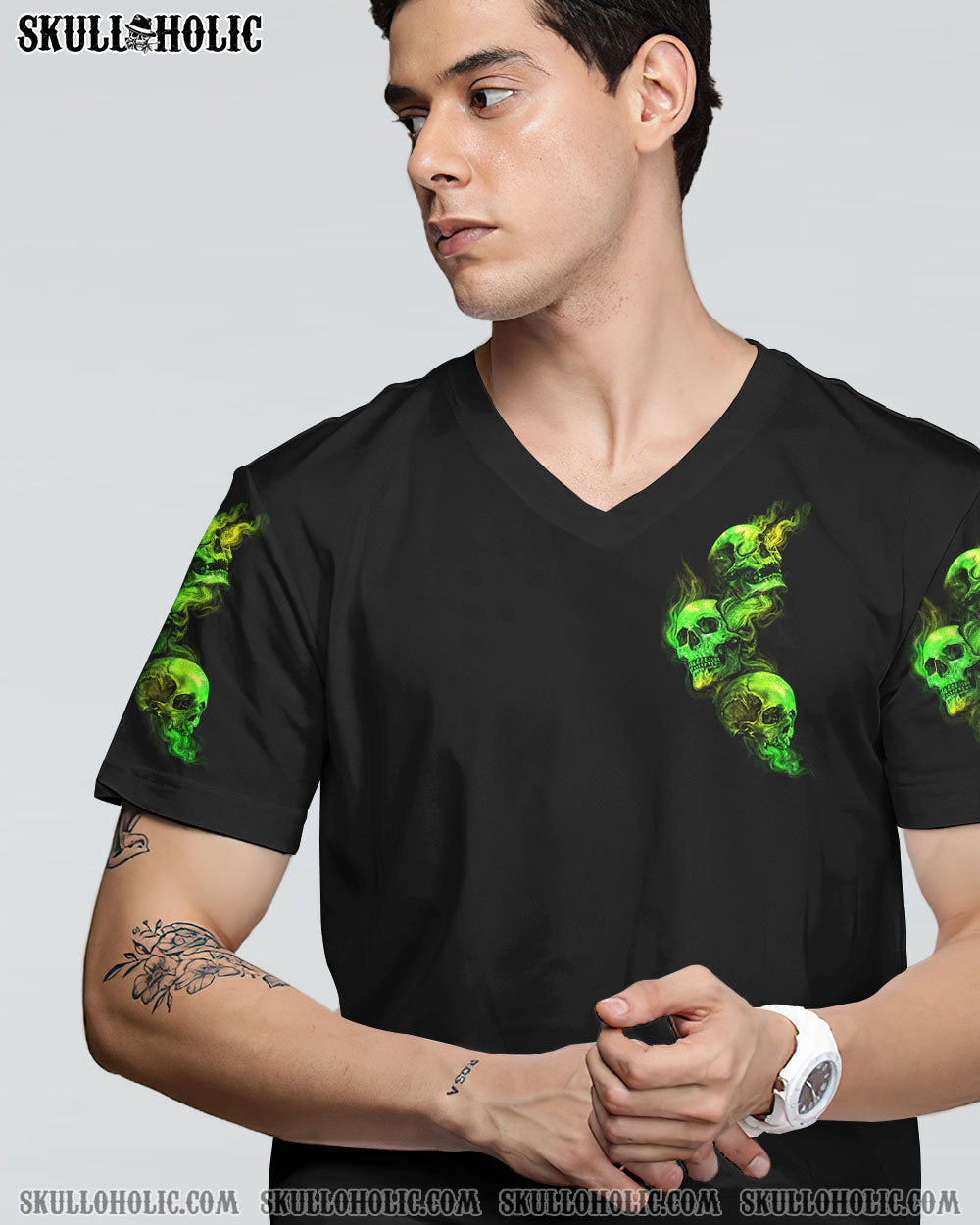 STUCK BETWEEN IDK IDC AND IDGAF SKULL ALL OVER PRINT - YHHN2303231