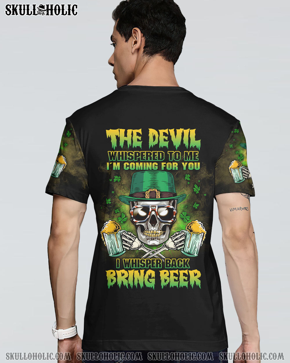 ST. PATRICK'S DAY BEER SKULL ALL OVER PRINT - YHLN1001232