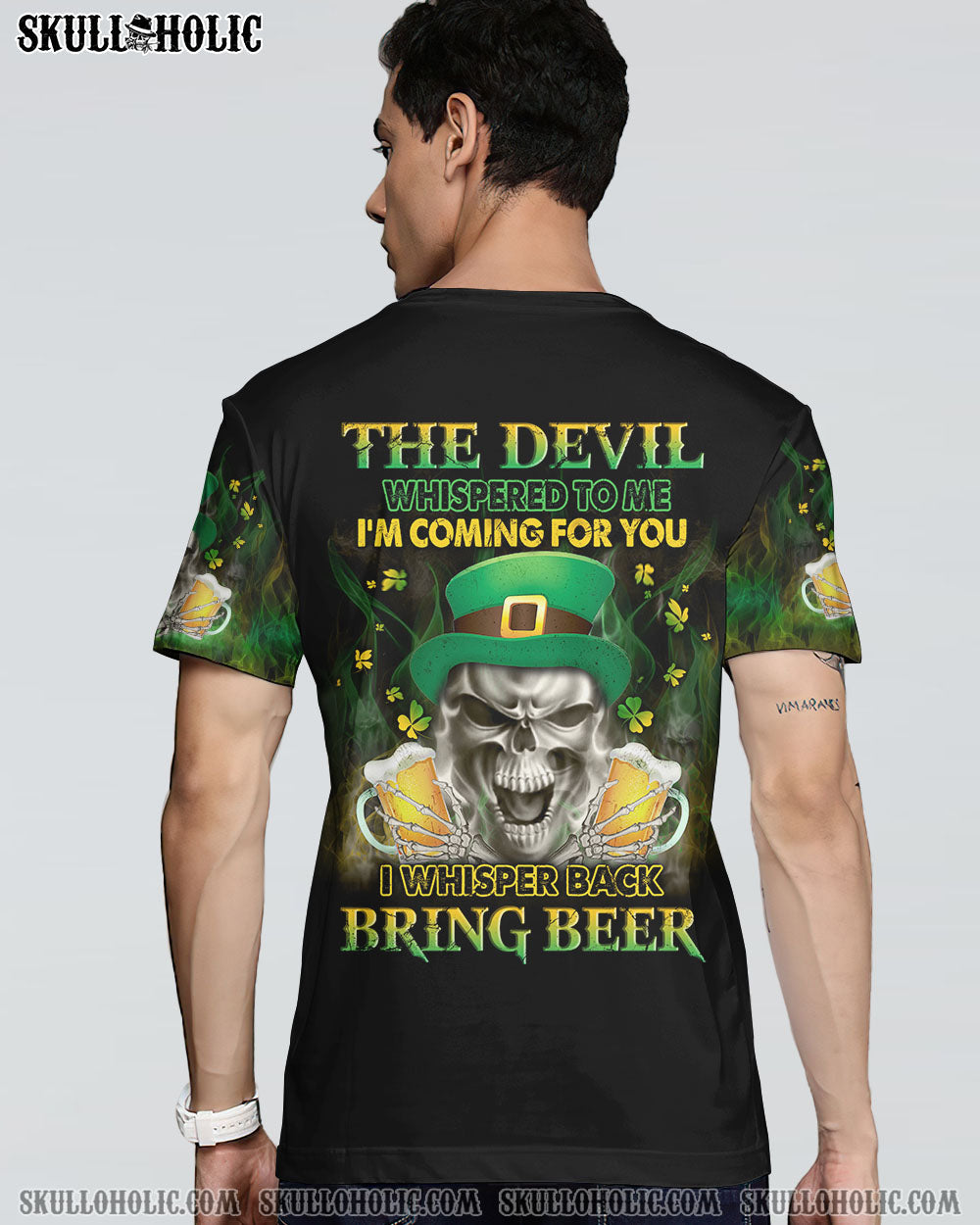 ST. PATRICK'S DAY BEER SKULL ALL OVER PRINT - YHLN3101231