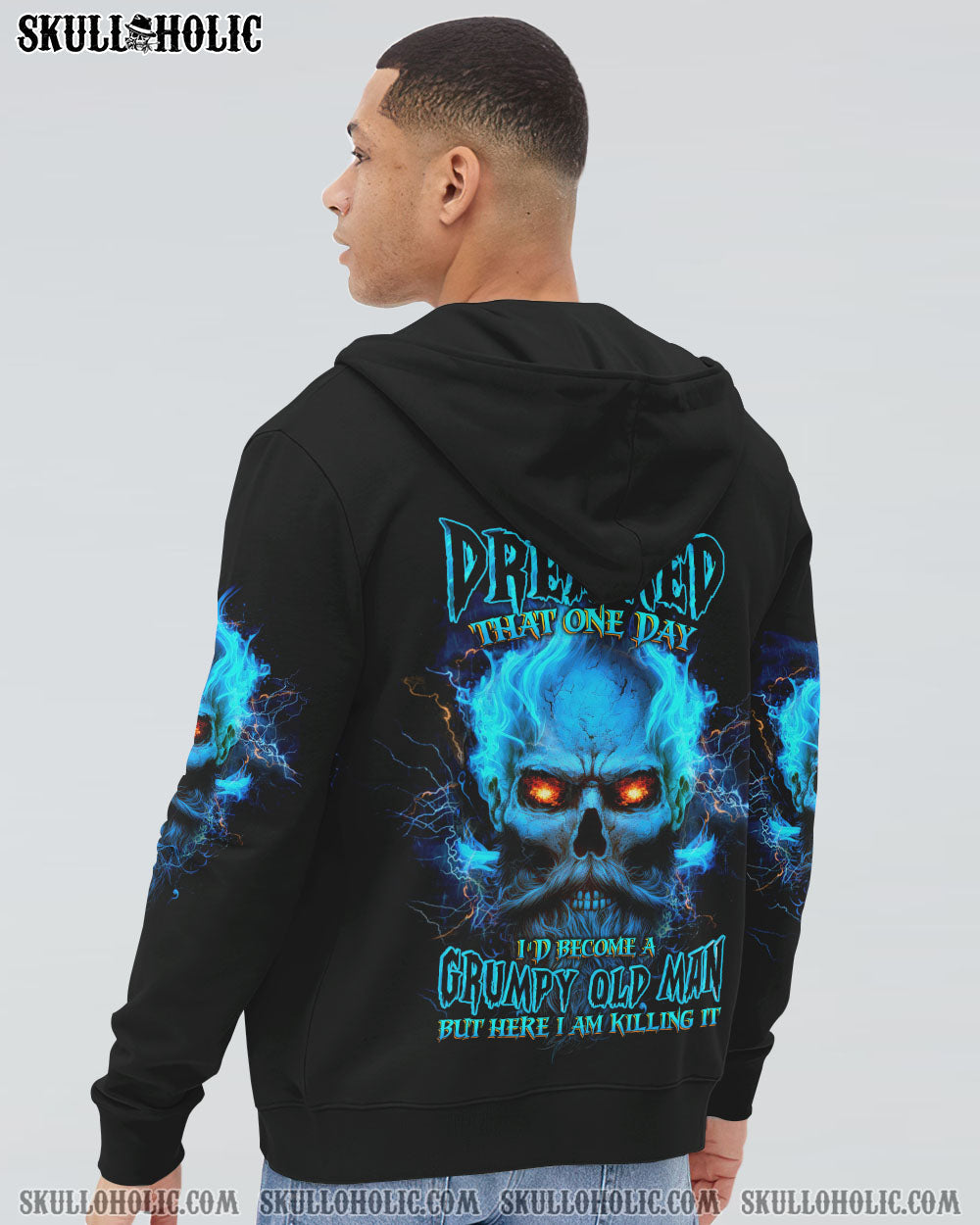 I NEVER DREAMED THAT ONE DAY GRUMPY OLD MAN SKULL ALL OVER PRINT - TLTW0704234