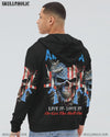 AMERICA LIVE IT LOVE IT OR GET THE HELL OUT SKULL ALL OVER PRINT - YHHN0903232
