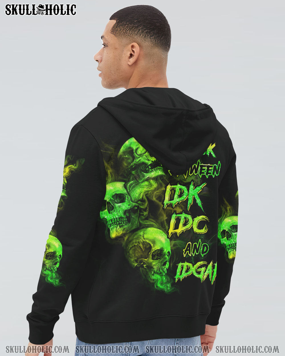 STUCK BETWEEN IDK IDC AND IDGAF SKULL ALL OVER PRINT - YHHN2303231