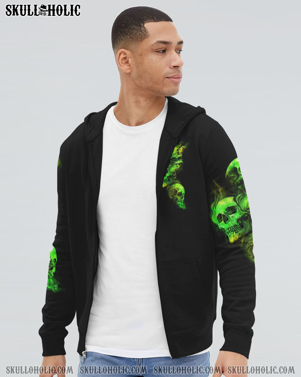 STUCK BETWEEN IDK IDC AND IDGAF SKULL ALL OVER PRINT - YHHN2303231