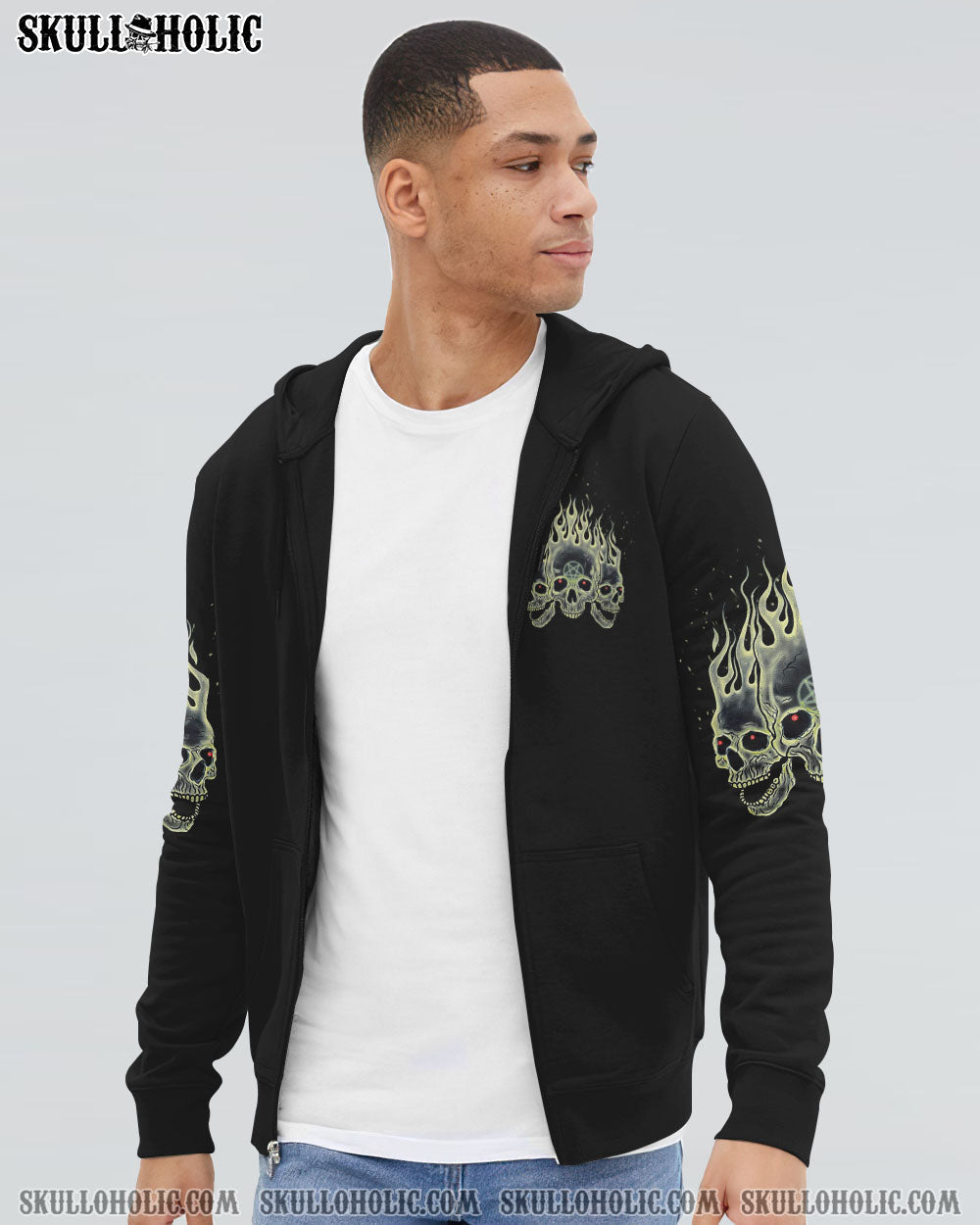 STUCK BETWEEN IDK IDC AND IDGAF SKULL ALL OVER PRINT - TLTW1803235