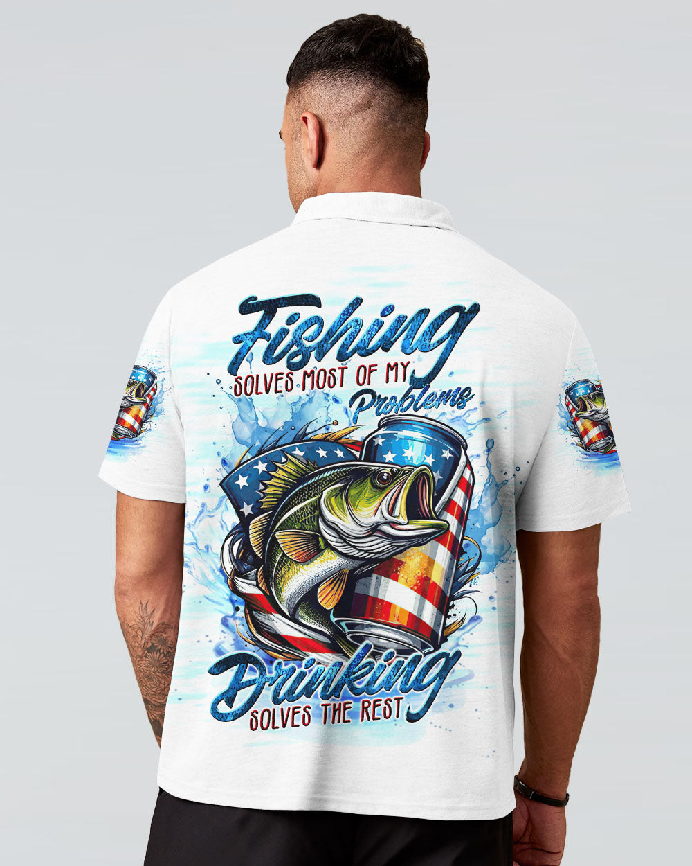 FISHING SOLVES MOST OF MY PROBLEMS ALL OVER PRINT - TLTW1709245
