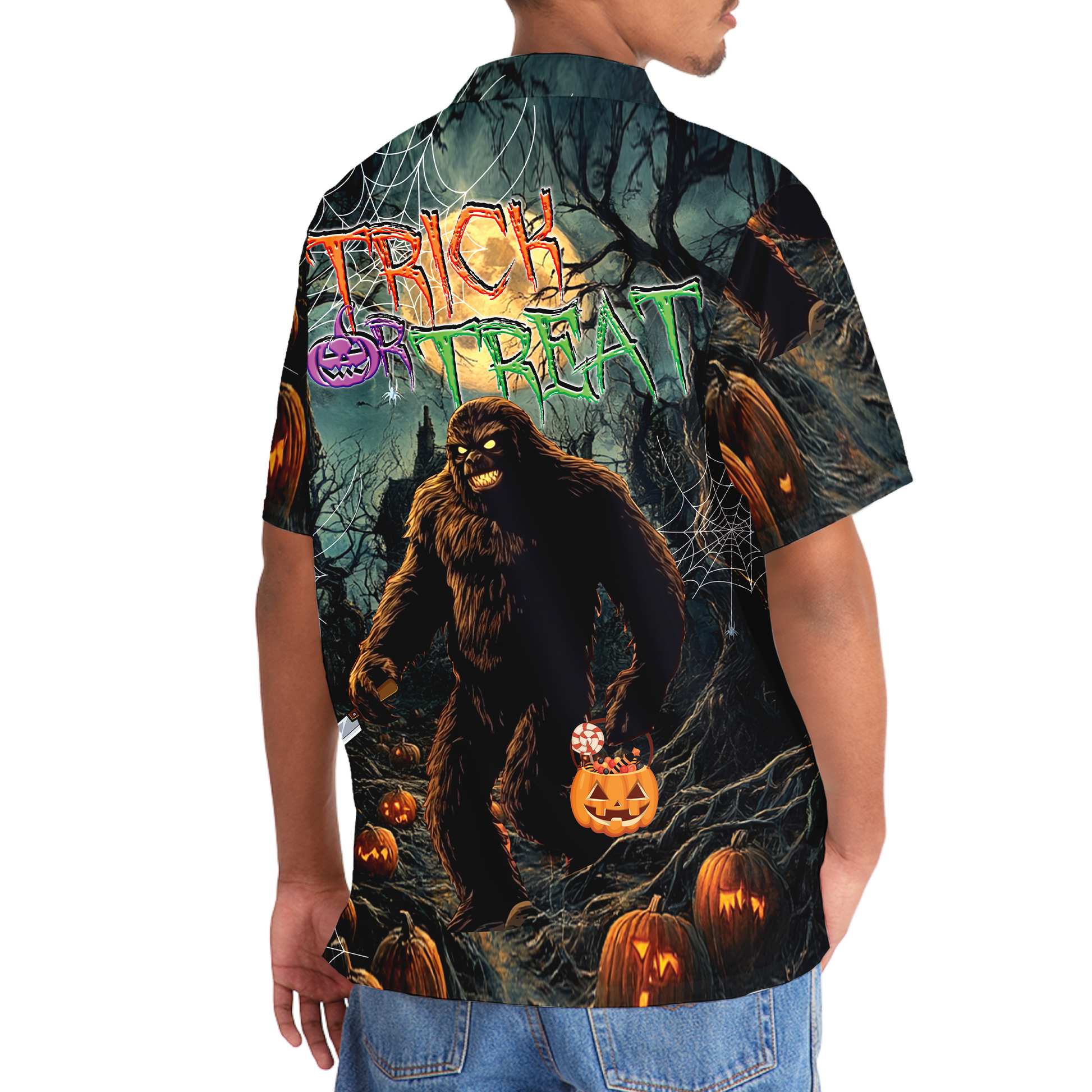 Bigfoot Halloween Nightmare Hawaiian Shirt