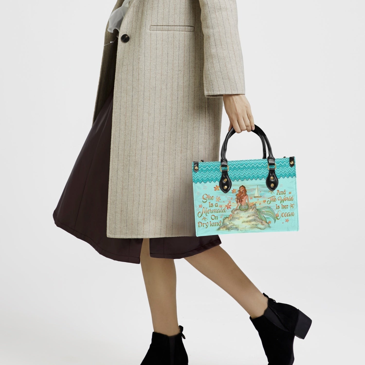 Bigcrowns SHE IS A MERMAID LEATHER HANDBAG T2803242