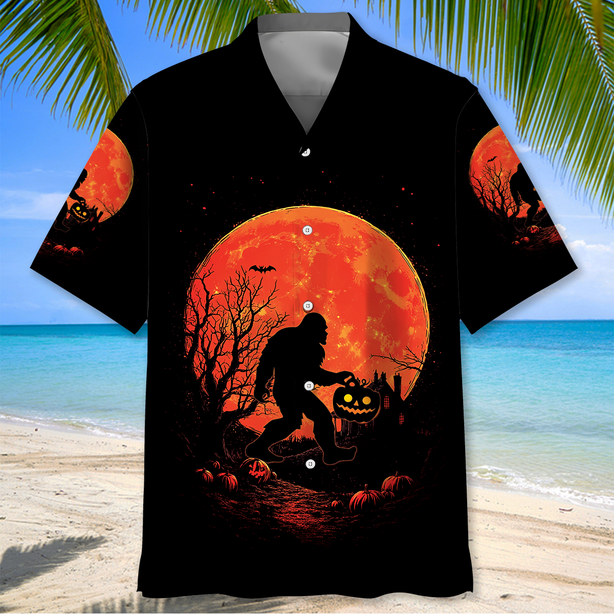 Bigfoot Blood Moon Hawaiian Shirt