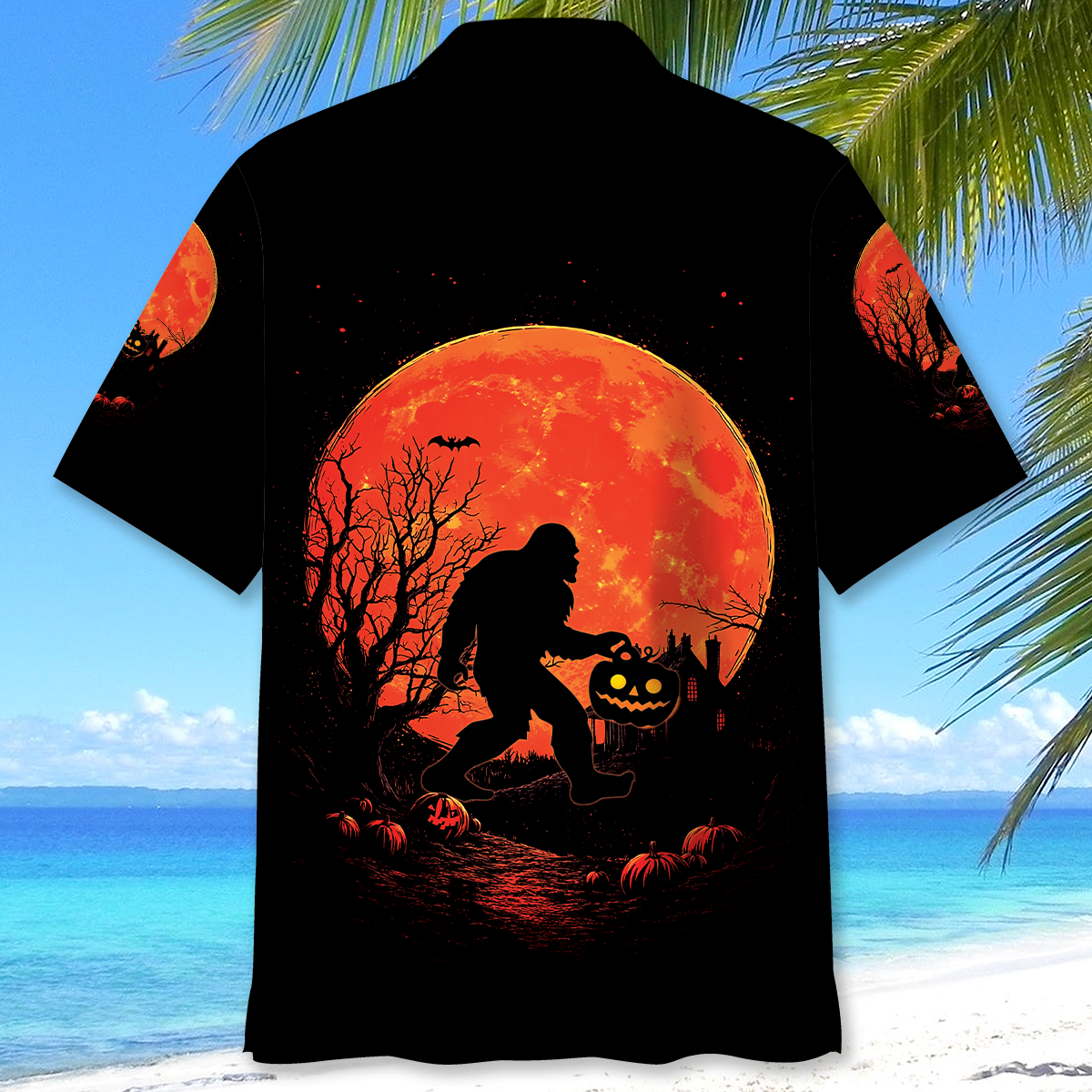 Bigfoot Blood Moon Hawaiian Shirt