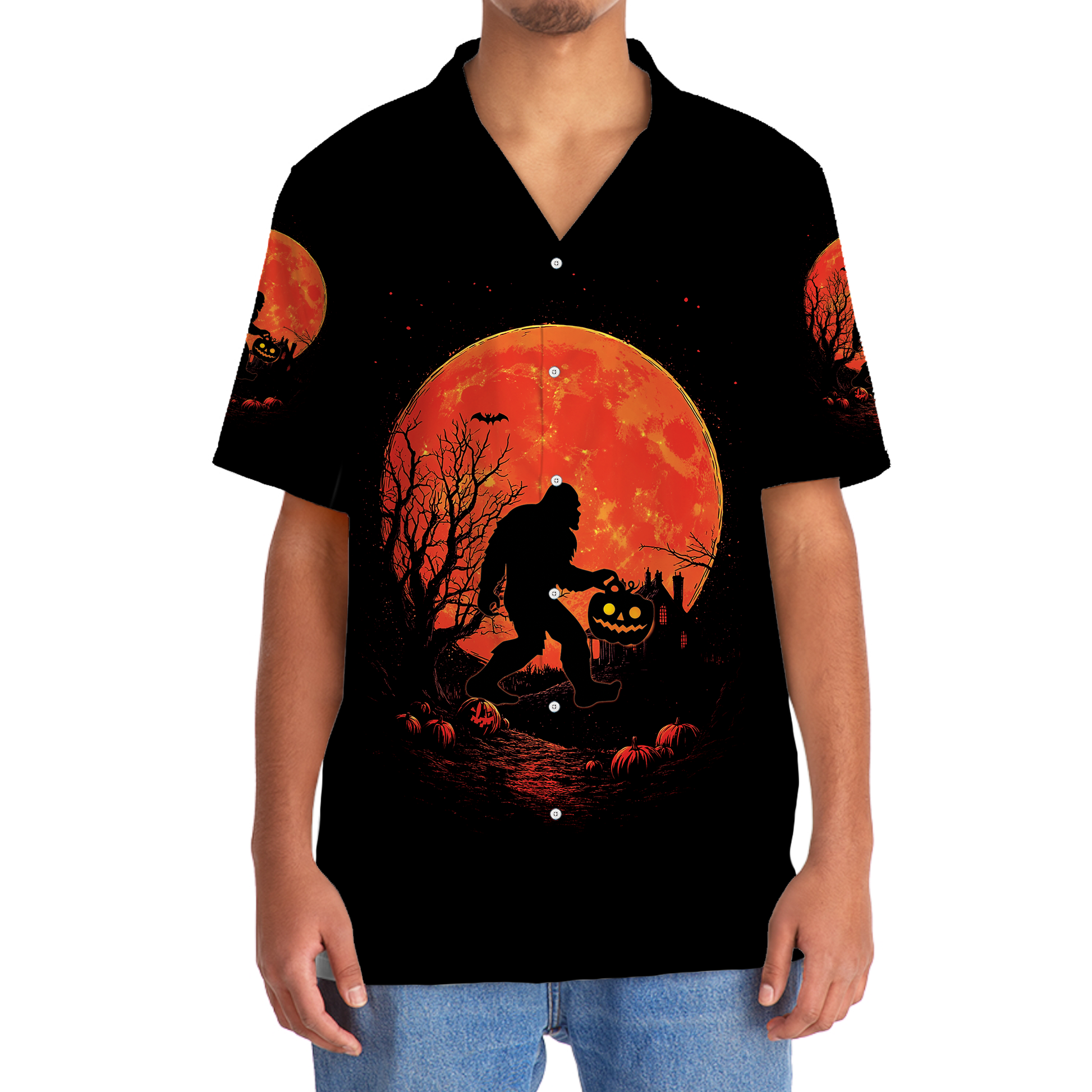 Bigfoot Blood Moon Hawaiian Shirt