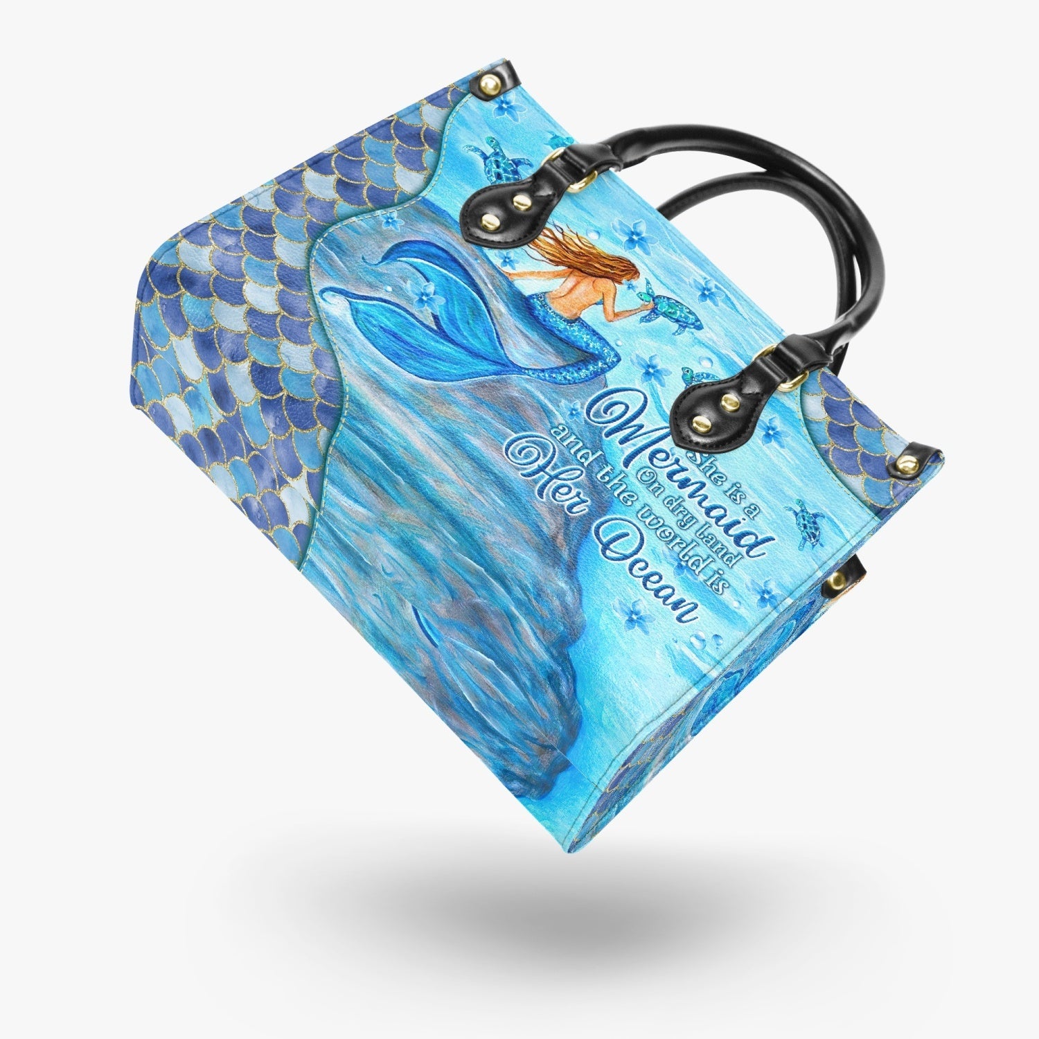 Bigcrowns SHE IS A MERMAID LEATHER HANDBAG W2903244